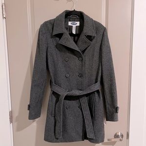 Old Navy gray trench coat, size Medium